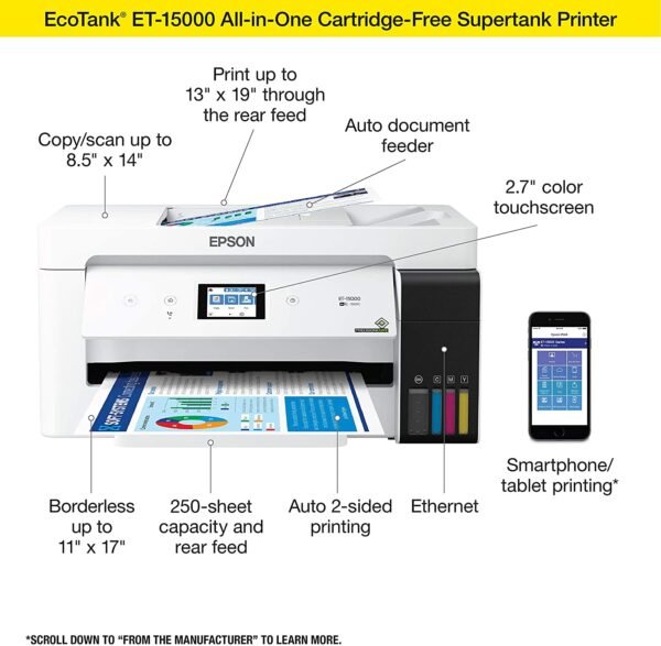 Epson EcoTank ET-15000 Wireless Color All-in-One - Image 4